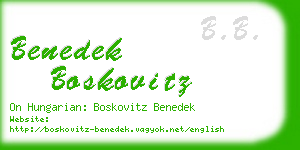 benedek boskovitz business card